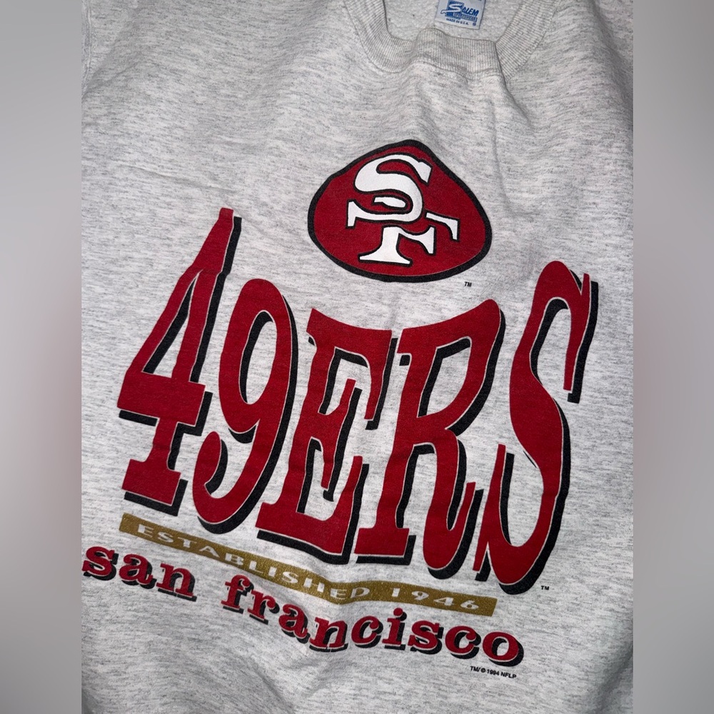 Vintage San Francisco 49ers Gray Crewneck Unisex XL - Picture 2 of 3